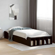 sengeramme 75x190 cm konstrueret træ sort