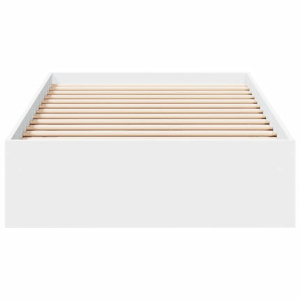 sengeramme med skuffer 100x200 cm konstrueret træ hvid