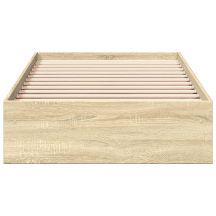 sengeramme med skuffer 90x200 cm konstrueret træ sonoma-eg