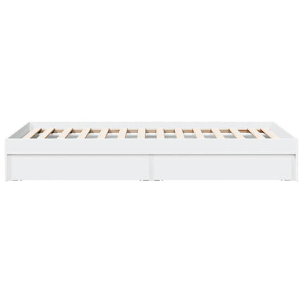 sengeramme med skuffer 90x190 cm konstrueret træ hvid