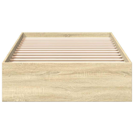sengeramme med skuffer 75x190 cm konstrueret træ sonoma-eg