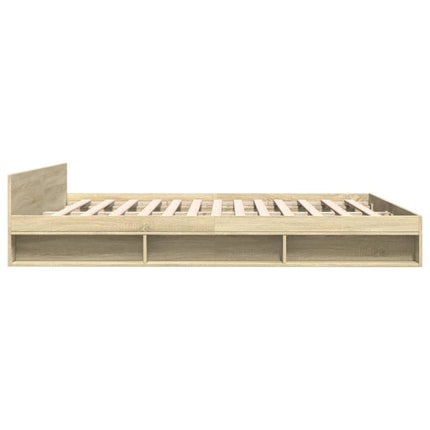 sengeramme med skuffer 180x200 cm konstrueret træ sonoma-eg
