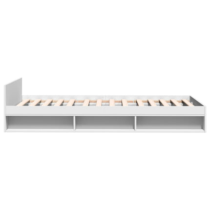 sengeramme med skuffe 90x190 cm konstrueret træ hvid