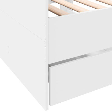 daybed med skuffer uden madras 100x200 cm hvid