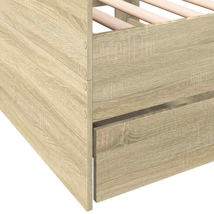 daybed med skuffer uden madras 90x190 cm sonoma-eg