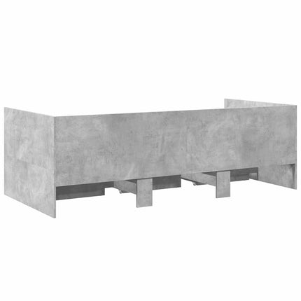 daybed med skuffer uden madras 90x190 cm betongrå