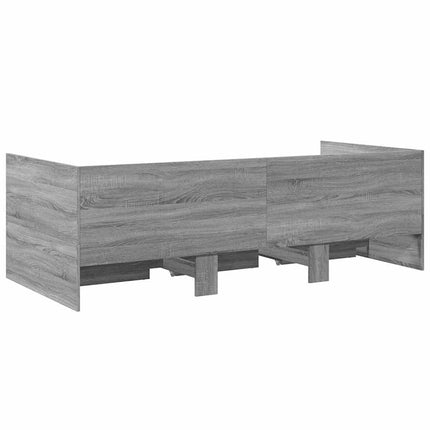 daybed med skuffer uden madras 90x190 cm grå sonoma-eg