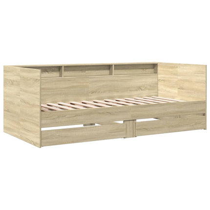 daybed med skuffer uden madras 100x200 cm sonoma-eg