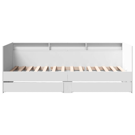 daybed med skuffer uden madras 90x200 cm hvid
