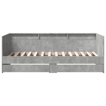 daybed med skuffer uden madras 90x190 cm betongrå