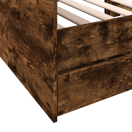daybed med skuffer uden madras 90x190 cm røget eg