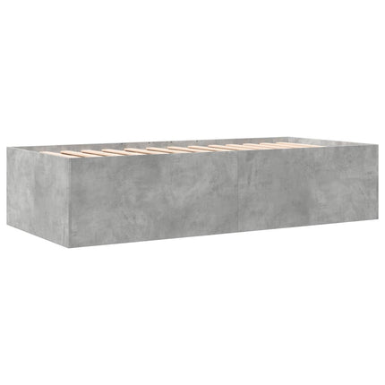 daybed med skuffer uden madras 100x200 cm betongrå