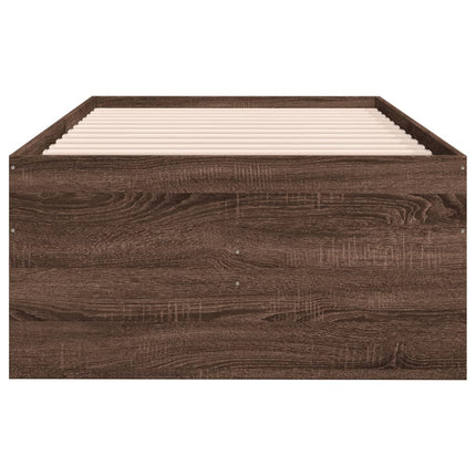 daybed med skuffer uden madras 100x200 cm brunt eg
