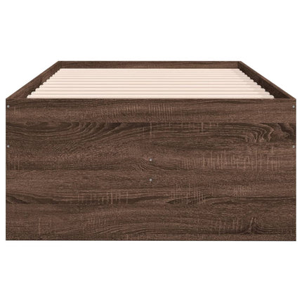 daybed med skuffer uden madras 90x200 cm brunt eg
