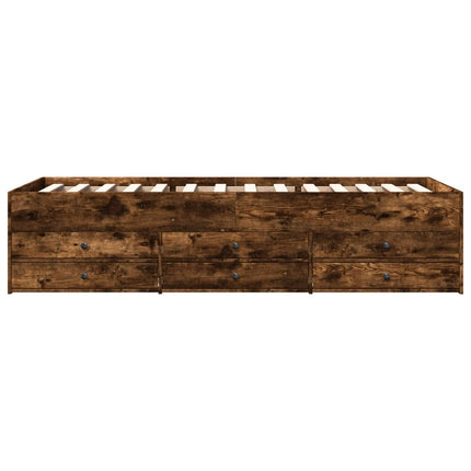 daybed med skuffer uden madras 90x190 cm røget eg