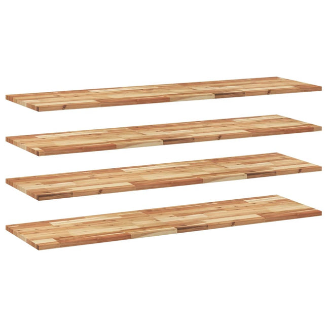 væghylder 4 stk. 140x40x2 cm oliebehandlet massivt akacietræ