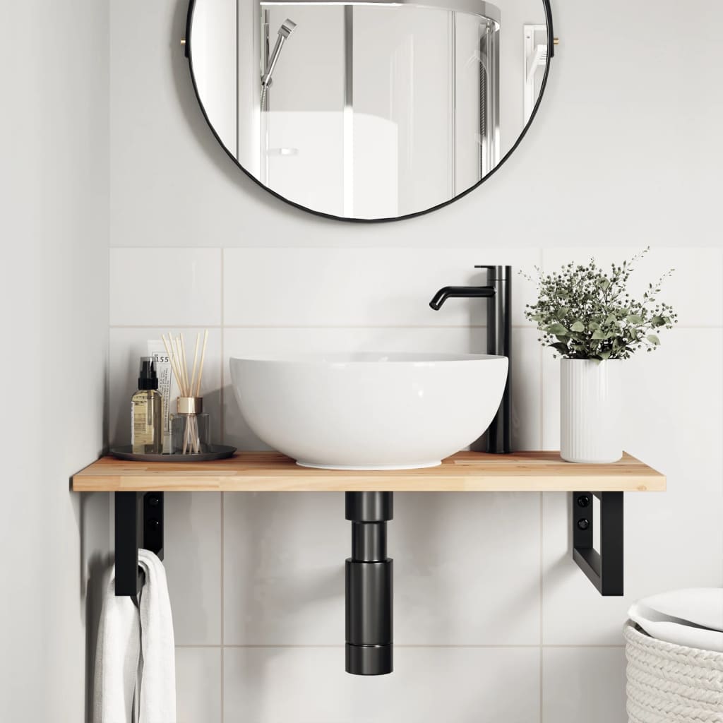 bordplade til toiletbord 60x40x2 cm ubehandlet massivt akacie