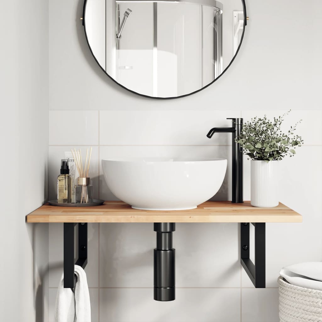 bordplade til toiletbord 100x50x2 cm ubehandlet massivt akacie
