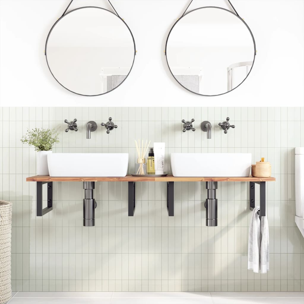 bordplade til toiletbord 140x50x2 cm ubehandlet massivt akacie
