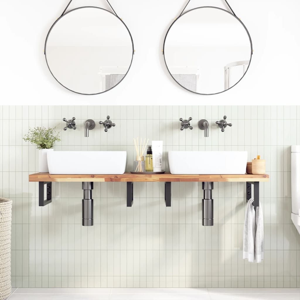 bordplade til toiletbord 140x40x4 cm ubehandlet massivt akacie