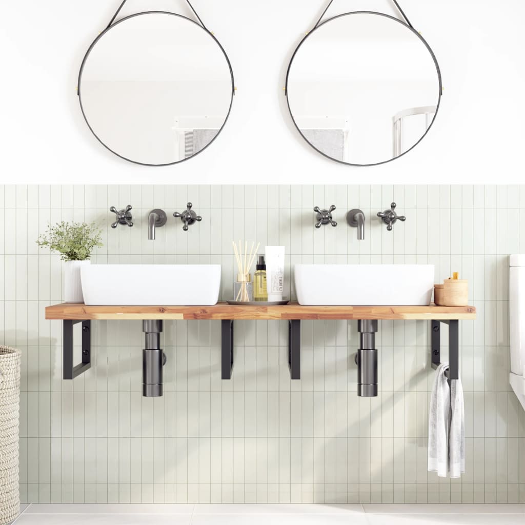 bordplade til toiletbord 120x50x4 cm ubehandlet massivt akacie