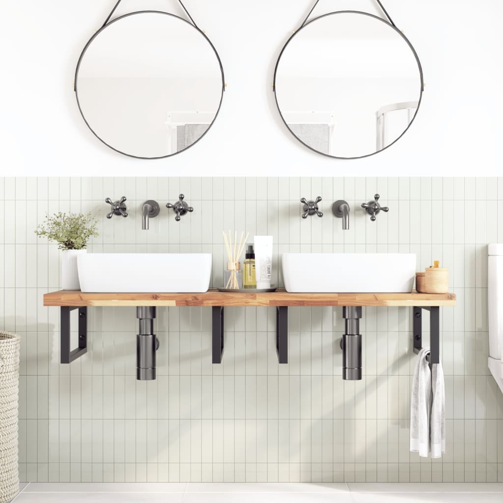 bordplade til toiletbord 140x50x4 cm ubehandlet massivt akacie