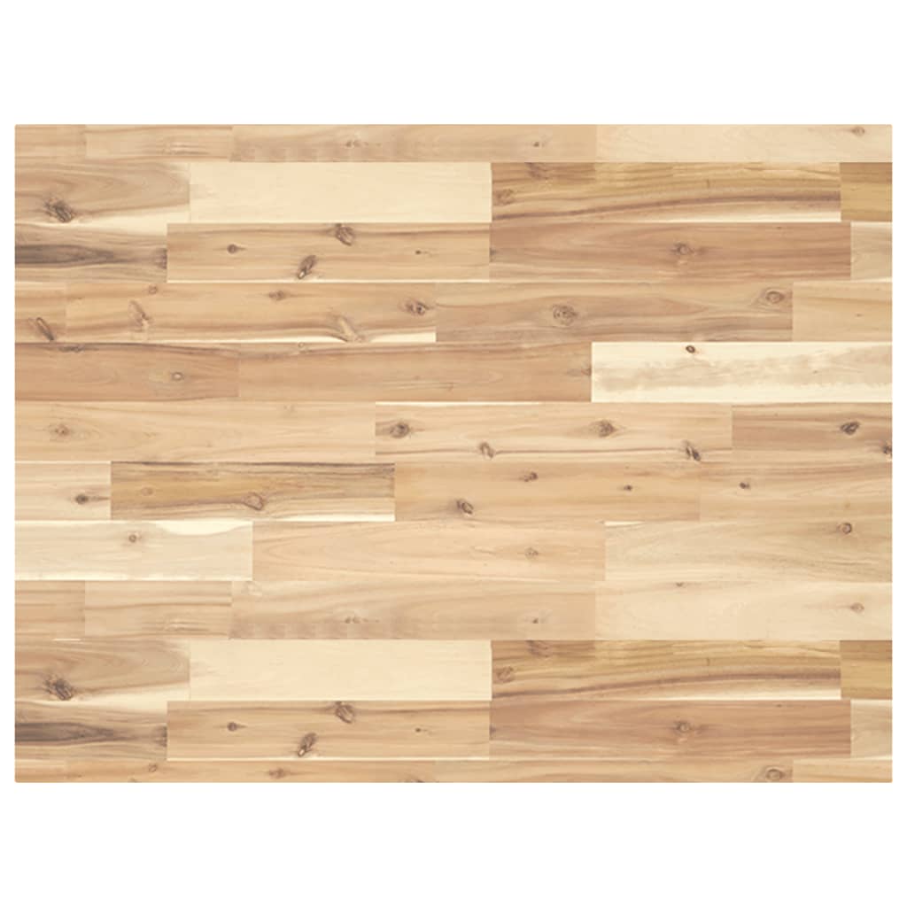 Bordplade til toiletbord 80×60×4 cm - ubehandlet massivt akacie