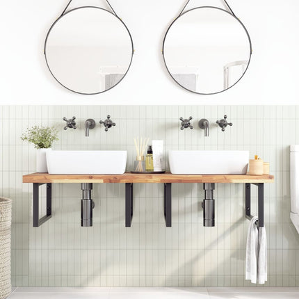 bordplade til toiletbord 140x60x4 cm ubehandlet massivt akacie