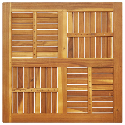 bordplade 90x90x2,2 cm firkantet massivt akacietræ