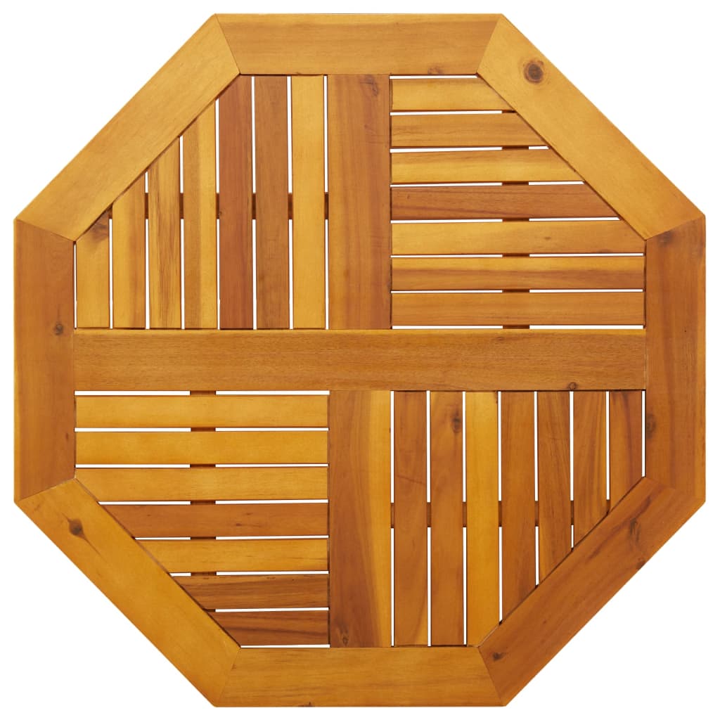 bordplade 80x80x2,2 cm ottekantet massivt akacietræ billede