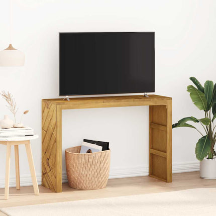konsolbord 110x35x75 cm massivt teaktræ