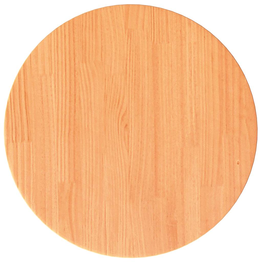 bordplade Ø40x2,5 cm rund massivt fyrretræ gyldenbrun