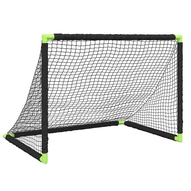 fodboldmål til børn 90x64x64 cm foldbart sort