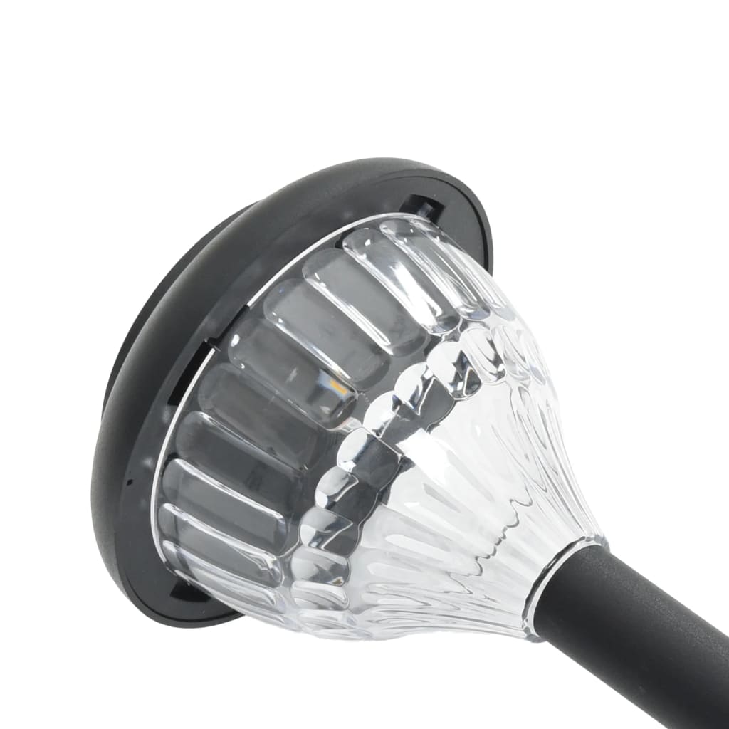 solcellelamper med jordspyd 4 stk. RGB-farver varmt hvidt lys