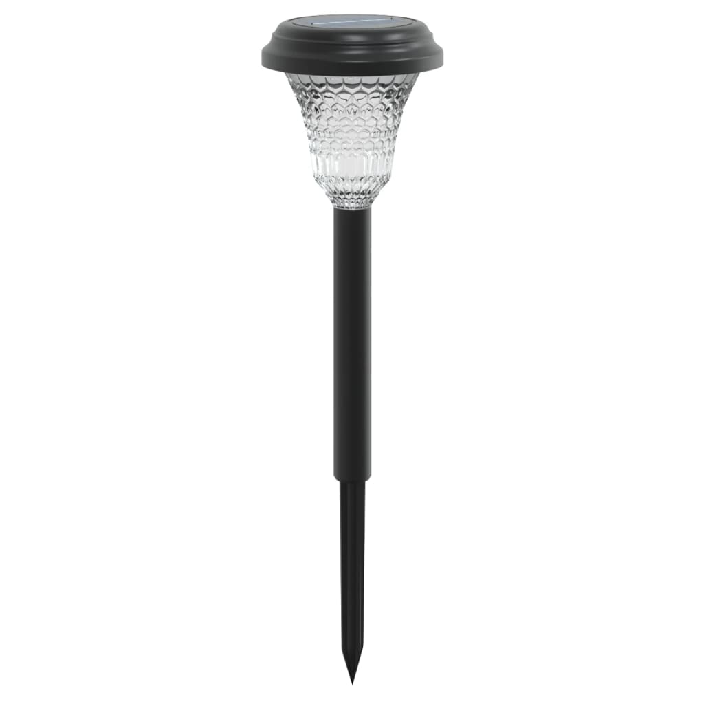 solcellelamper med jordspyd 12 stk. RGB-farver varmt hvidt lys