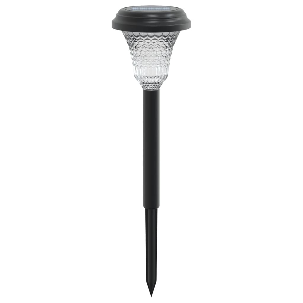 solcellelamper med jordspyd 12 stk. RGB-farver varmt hvidt lys