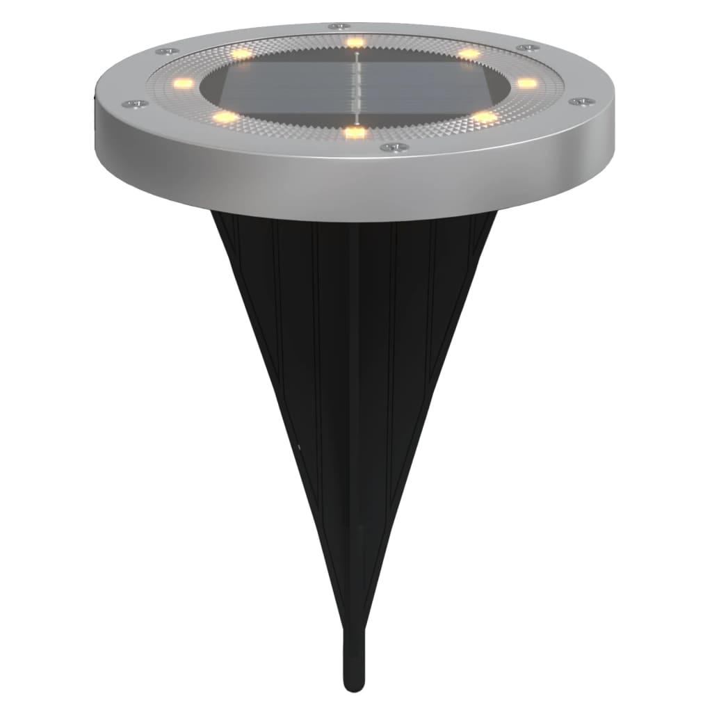 solcellelamper med jordspyd 12 stk. varmt hvidt lys