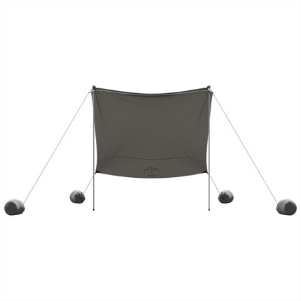 strandbaldakin med sandankre 214x236 cm grå