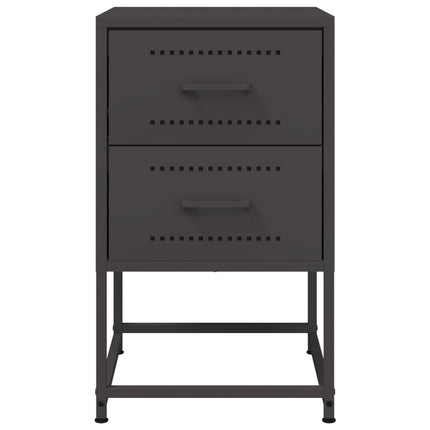 sengeborde 2 stk. 36x39x60,5 cm stål sort