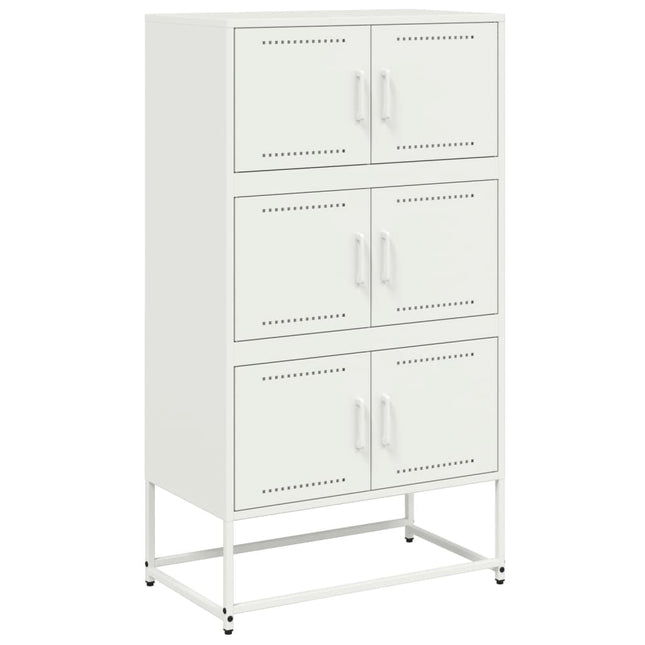 skænk 68,5x38,5x123,5 cm stål hvid