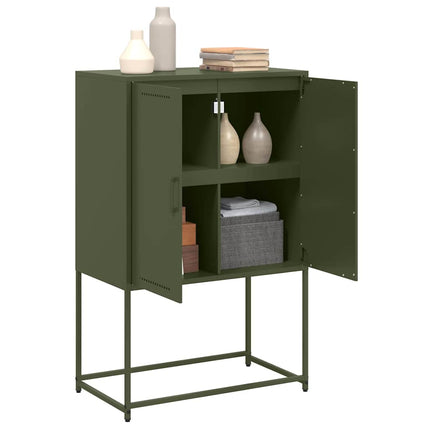 skab 68,5x38,5x107 cm stål olivengrøn