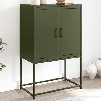 skab 68,5x38,5x107 cm stål olivengrøn