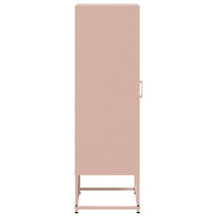 skab 36x39x123 cm stål lyserød