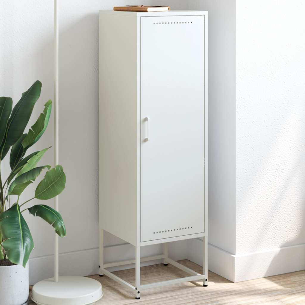 skab 36x39x123 cm stål hvid