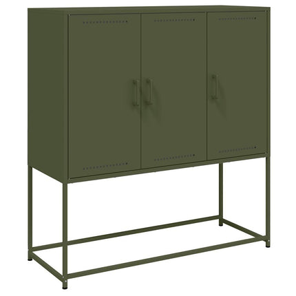 skab 100,5x39x107 cm stål olivengrøn