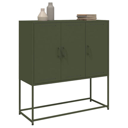 skab 100,5x39x107 cm stål olivengrøn