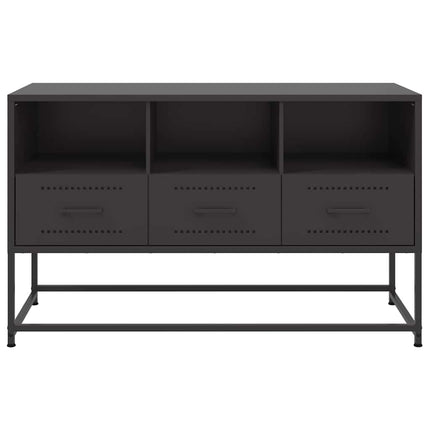 tv-bord 100,5x39x60,5 cm stål sort