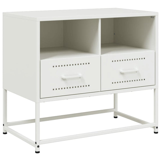 tv-bord 68x39x60,5 cm stål hvid