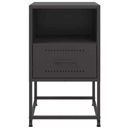 sengeborde 2 stk. 36x39x60,5 cm stål sort