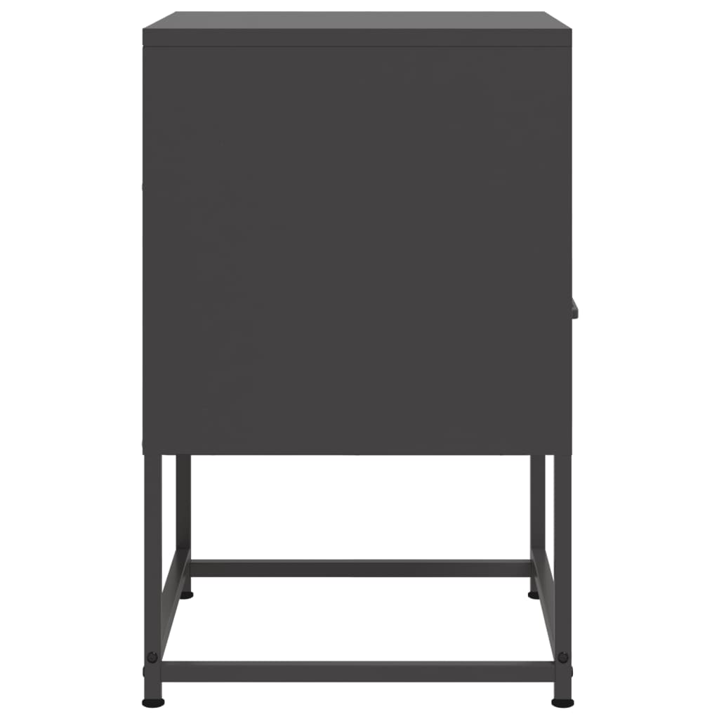 sengeborde 2 stk. 36x39x60,5 cm stål sort